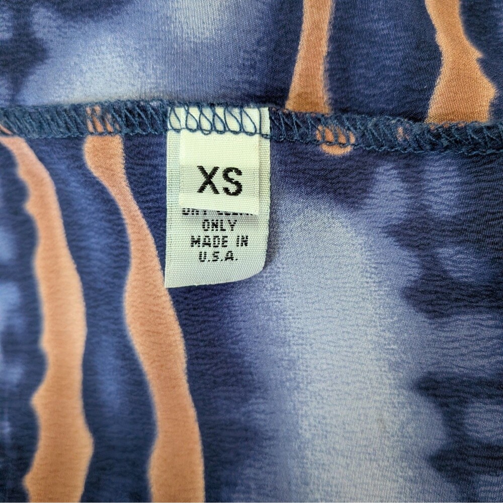 Aaron Ashe Tunic Women's XS Blue V Neck Silk Top Minimalist Quiet Luxury Career - Picture 6 of 10